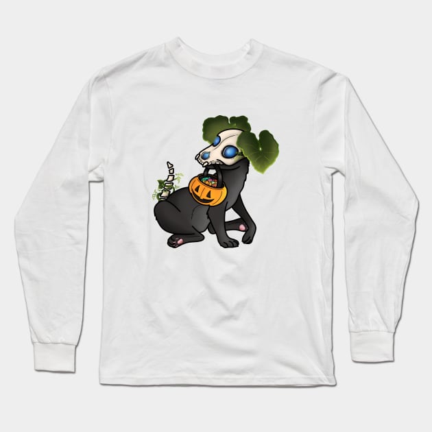 Pumpkin Pup Long Sleeve T-Shirt by candice-allen-art